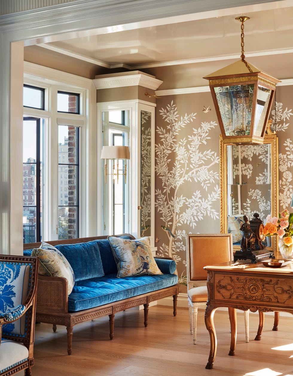 Luxury designer wallpaper installation by Green & McElreath in Houston